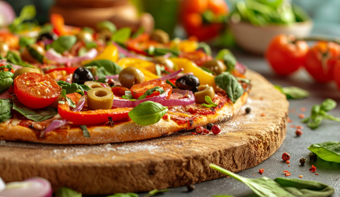 Légumes de saison et pizzas